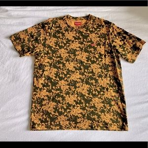 Supreme Floral Print Small Box Logo Tee- Orange